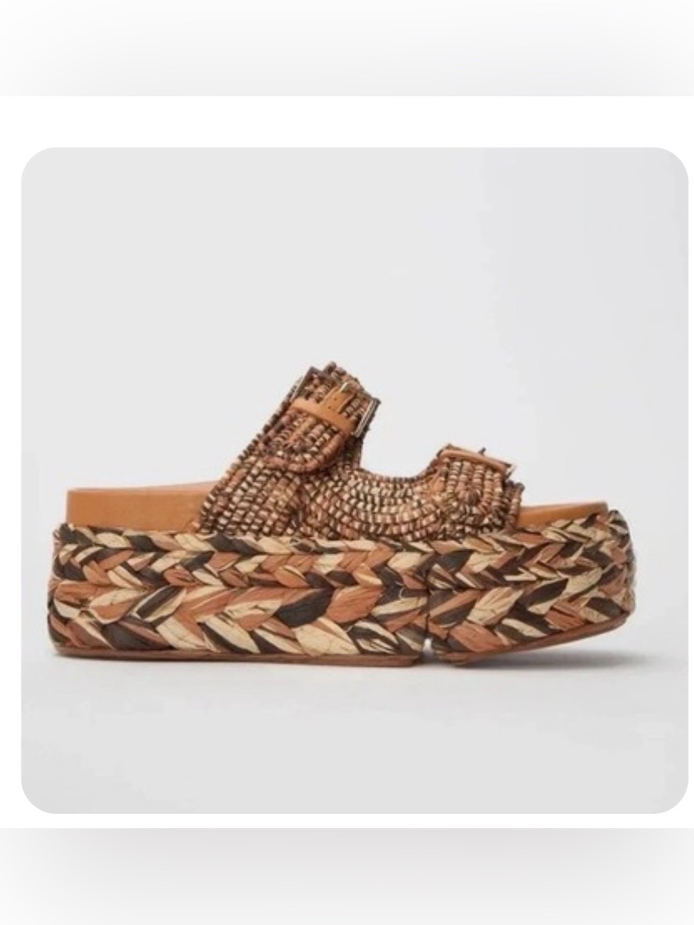 Clergerie Quinie Raffia Platform Sandals